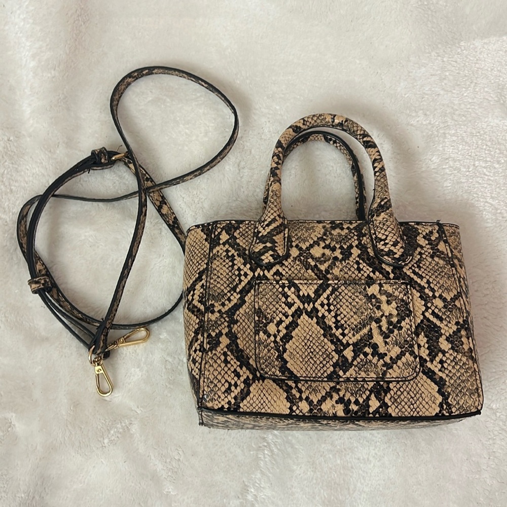 A New Day Brand Faux Snake Skin Tote Handbag Purse Bag Medium Capacity